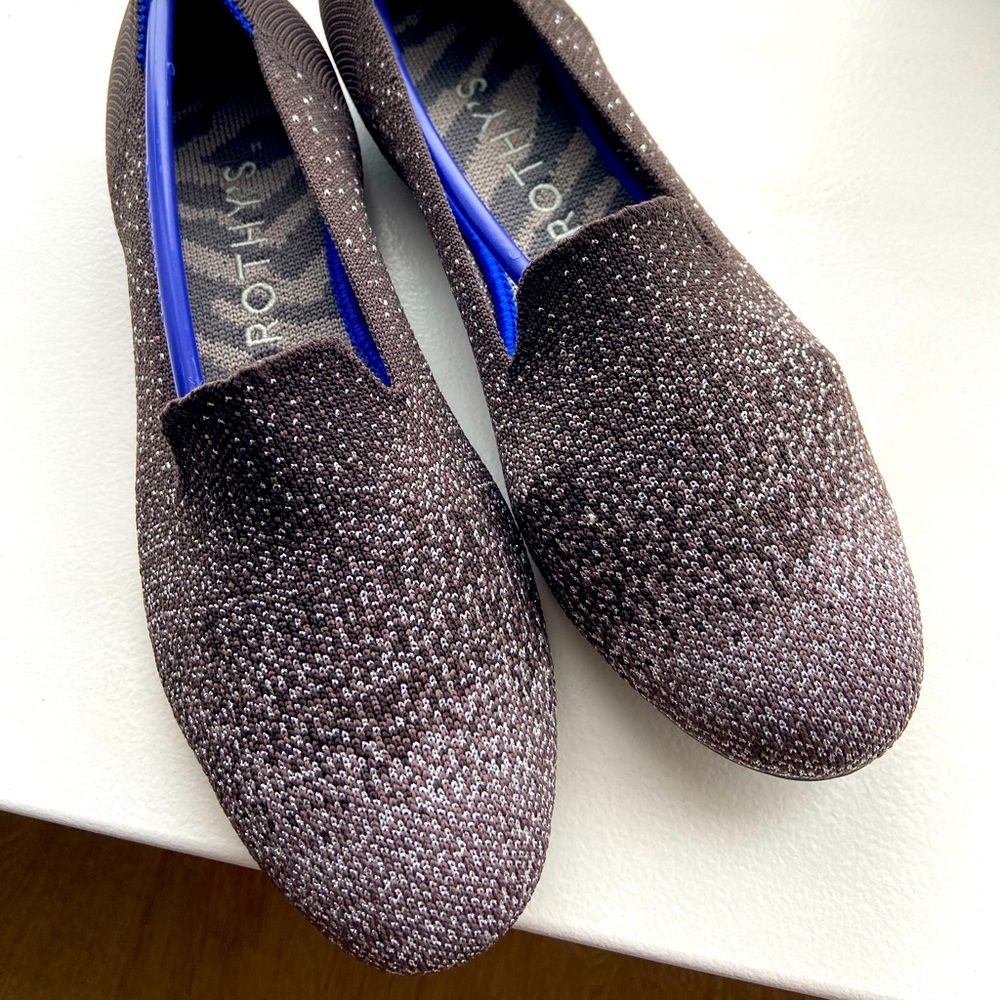 Rothy’s Twilight Ombré Metallic Loafers, Size 9